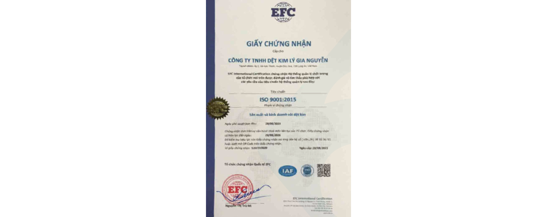 Công Ty TNHH Dệt Kim Lý Gia Nguyễn